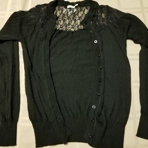 🍭Debut button up cardigan with mesh/lace detailing